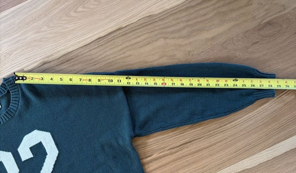 Women's Hollister Green White Sweater 22 XL Preppy University Casual Y2K Style - Picture 12 of 12